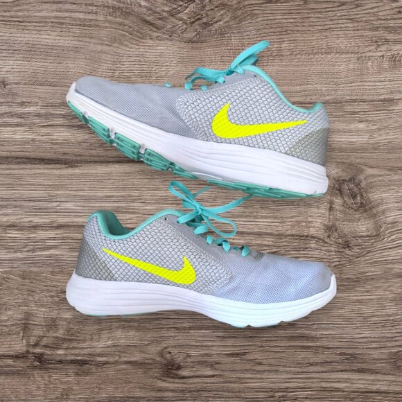 NIKE Revolution 3 Gray Aqua Running Athletic Sneaker Shoes Women's Size 7 - Picture 12 of 12